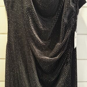 Laundry By Shelli Segal black with silver Midi Dress